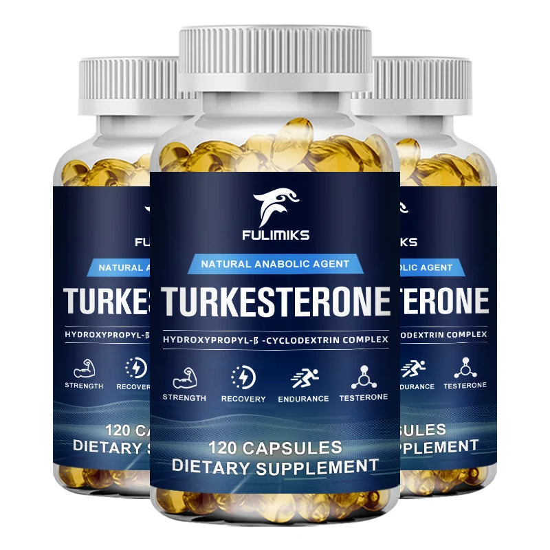 Fulimiks Turkesterone 500mg – Energy & Muscle Support, 120 Caps Dietary Supplement Qst 3 Bottles-120PCS