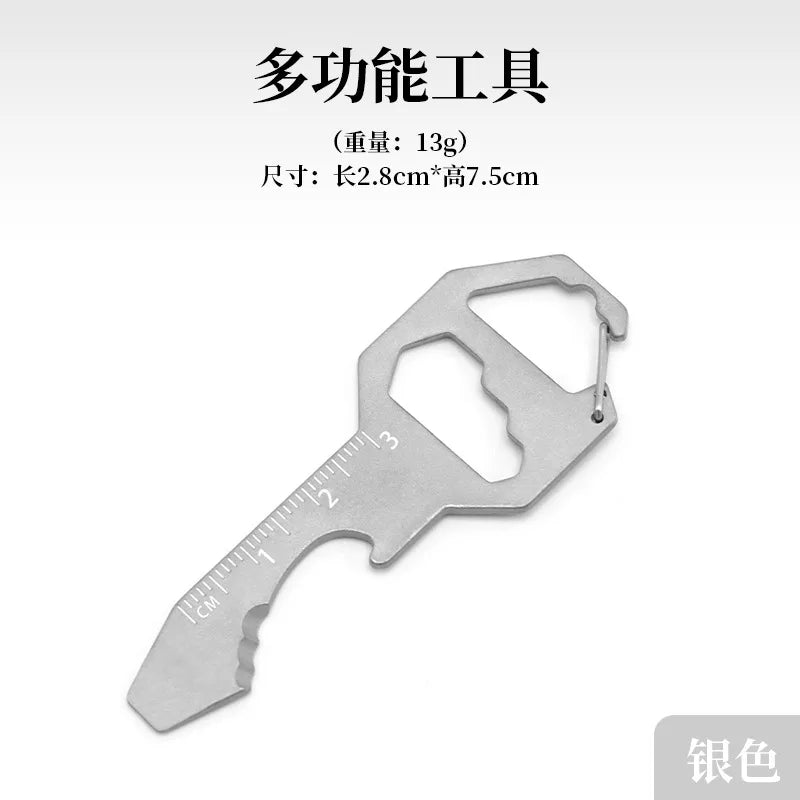 Cassette EDC Tool Card – Keychain Bottle Opener & Hex Tool EDC Multi-Tool Card Qme Silver