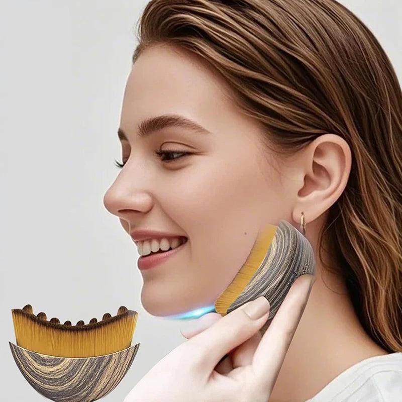 Facial Contour Brush – Sculpting & Lymphatic Massage Tool Face Massage Brush Qst