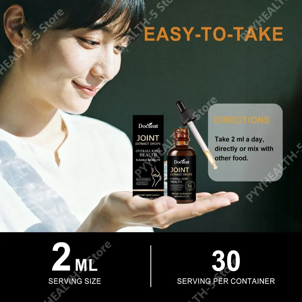 Docteat Joint Care Drops – Glucosamine, Chondroitin, MSM 60ml Joint Health Supplement Qst