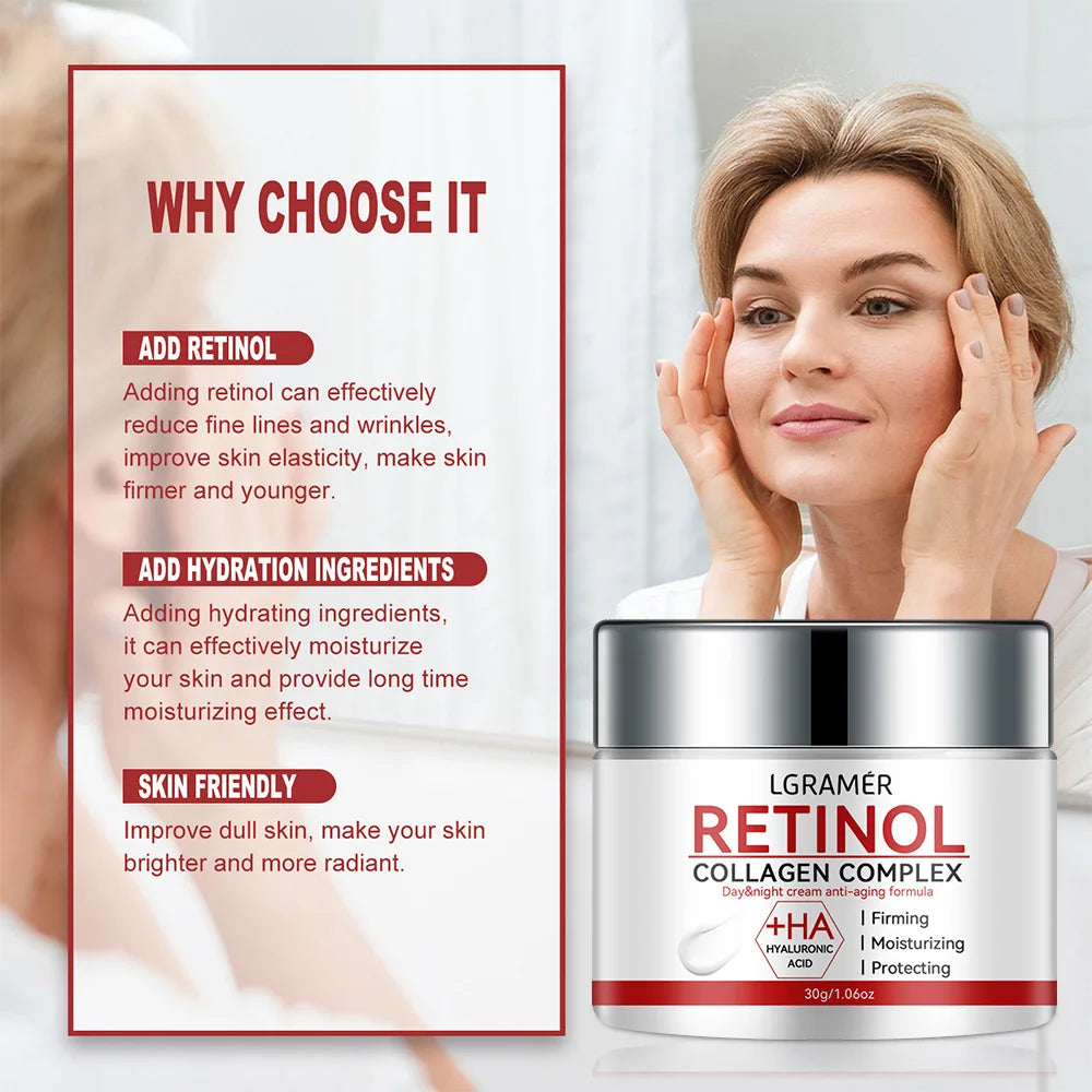 YOUNGCOME Retinol Firming Face Cream – Collagen Moisturizer Retinol Face Cream Qst