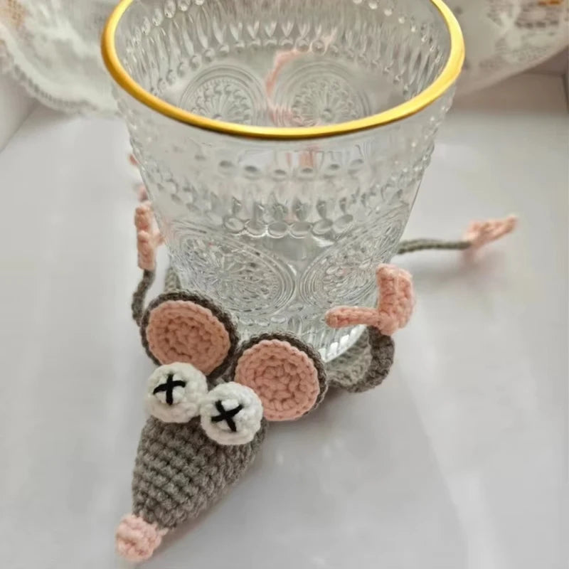 Crochet Animal Coaster – Handwoven Heat-Resistant Drink Mat Crochet Drink Coaster Qst