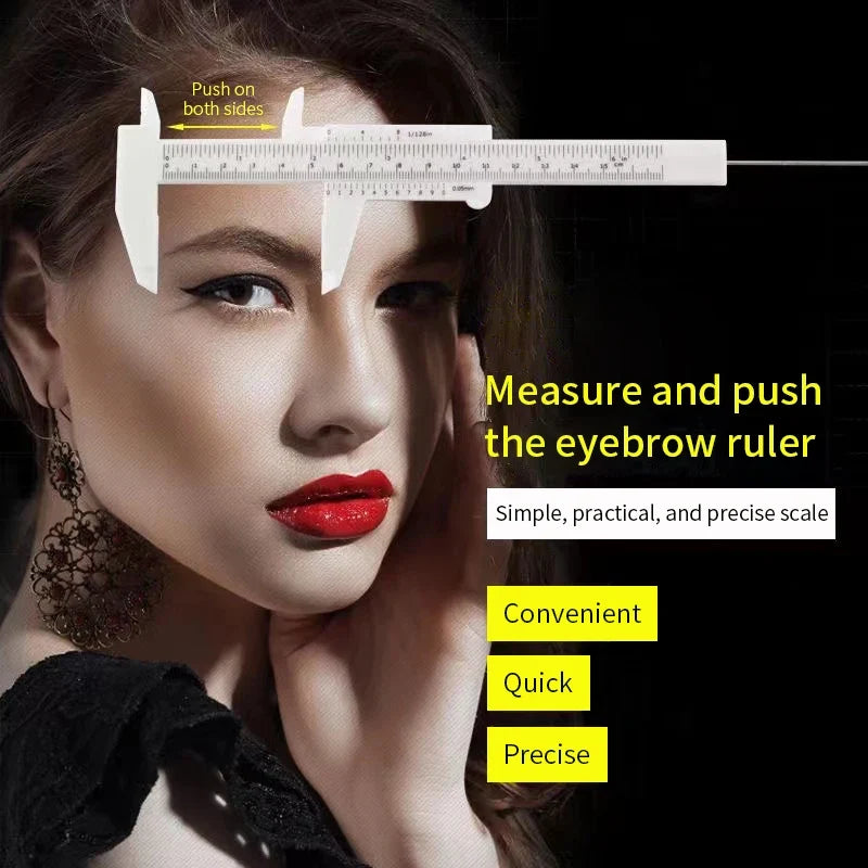 Eyebrow Measuring Caliper Ruler – Tattoo & Makeup Tool Makeup Measuring Tool Qme