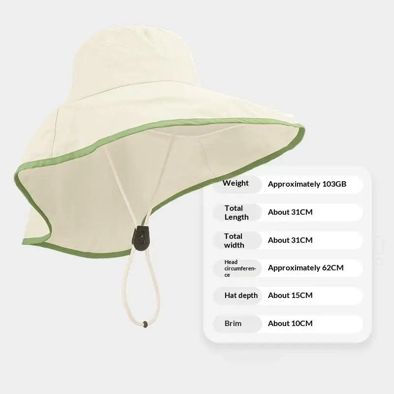 Women's Wide Brim Fisherman Hat – Lightweight UV Sun Hat Sun Fisherman Hat Qst A2