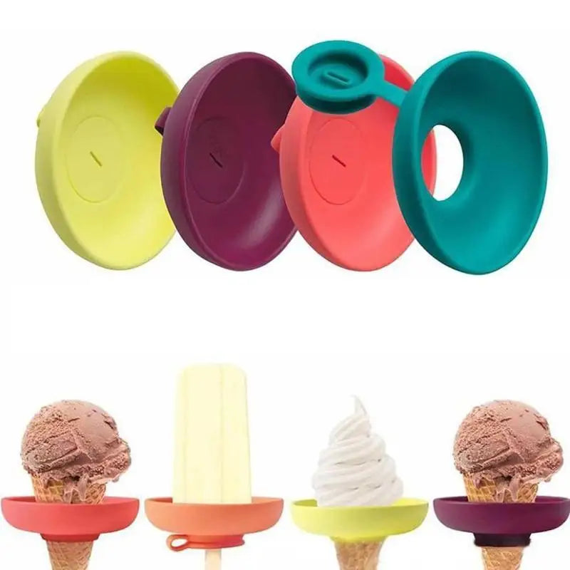 Silicone Popsicle Holder – Reusable Anti-Drip Ice Cream Sleeve Ice Cream Holder Qme