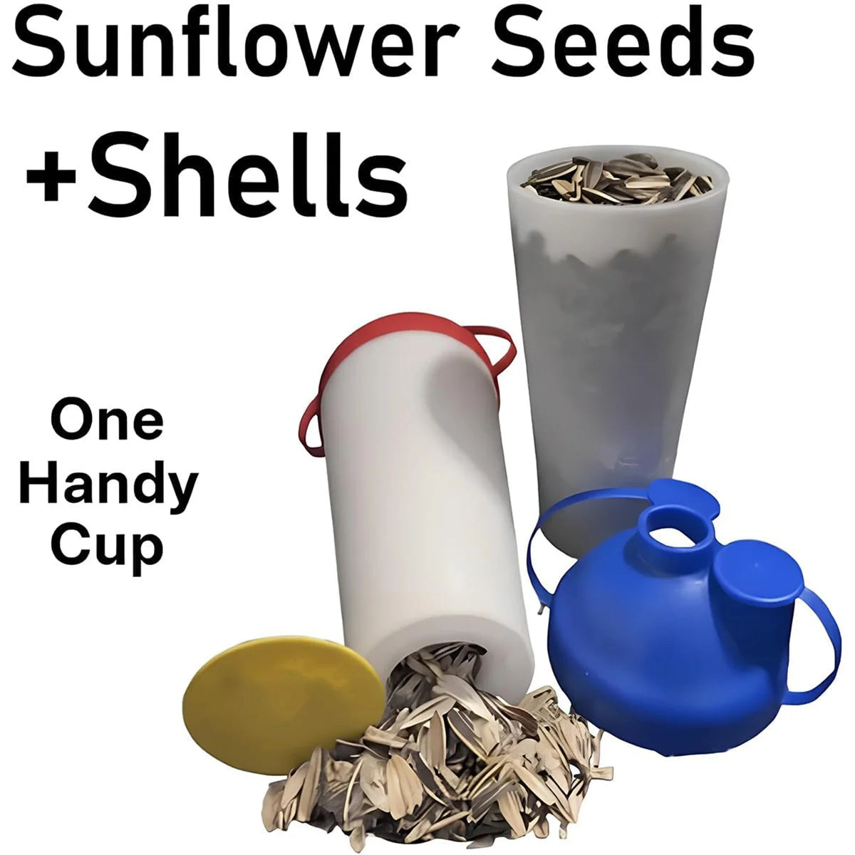 Reusable Seed & Shell Holder Dual Compartment Waste Collector Snack Shell Holder Qme