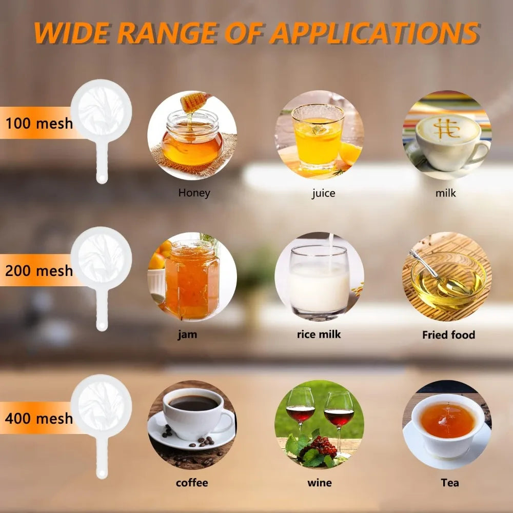 Ultra Fine Mesh Filter Strainer Spoon Sieve 100 200 400 Mesh Mesh Filter Strainer Qme