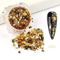 Gold Foil Flakes for Nail Art, DIY Crafts & Epoxy Resin Craft Foil Flakes Qme 01