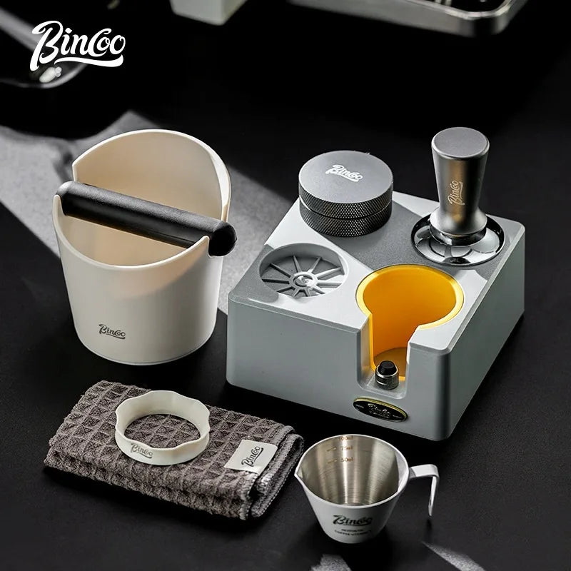 BINCOO 51/58mm Coffee Tamper & Distributor Set with Storage Base Espresso Tamper Set Qst