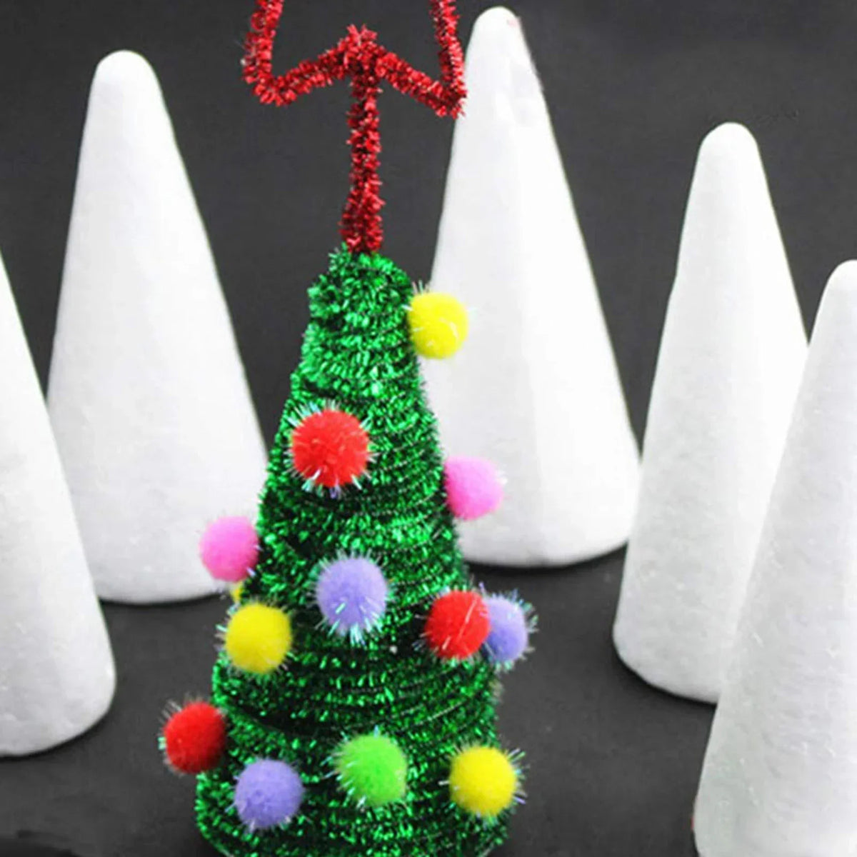 DIY Foam Cones for Christmas & Party Crafts – 4 Sizes Foam Craft Cones Qme 35cmX12.9cm
