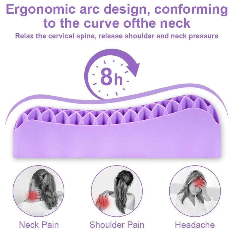 Ergonomic TPE Memory Foam Cervical Pillow for Deep Sleep Ergonomic Sleep Pillow Qst