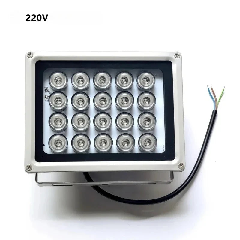 220V Outdoor IR LED Fill Light for CCTV Night Vision Cameras IR Camera Fill Light Qme White-20LED-220V