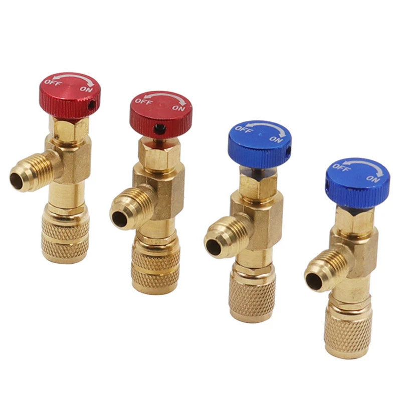 R410A R22 Refrigerant Safety Valve 1/4" AC Charging Adapter Refrigerant Safety Valve Qst