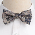 Men's Polyester Bow Tie – Woven Dot & Check | 35 Colors Men's Bow Tie Qme A36