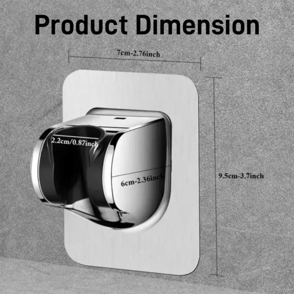 Self-Adhesive Shower Head Bracket | Adjustable Wall Mount Holder Shower Head Bracket Qme