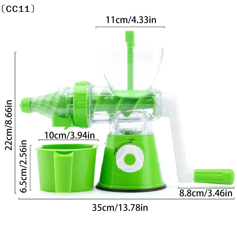 Portable Hand-Crank Fruit Juicer – Smoothies & Iced Drinks Manual Fruit Juicer Qme