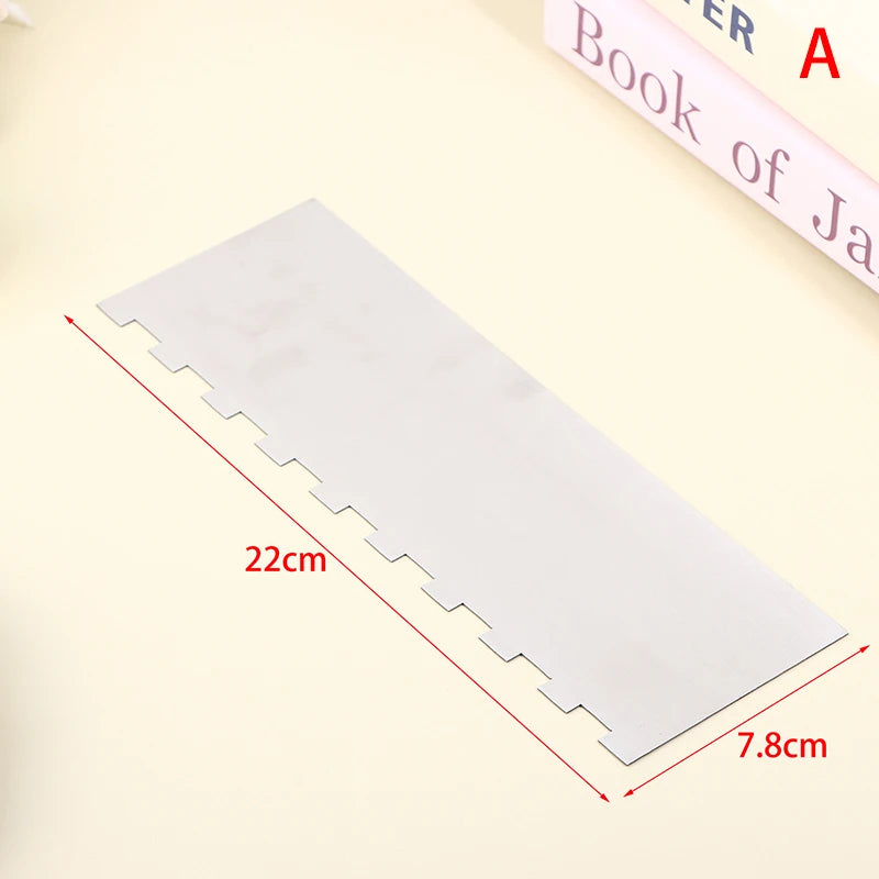 Stainless Steel Double-Sided Cake Scraper & Comb Tool Cake Decorating Tool Qst A