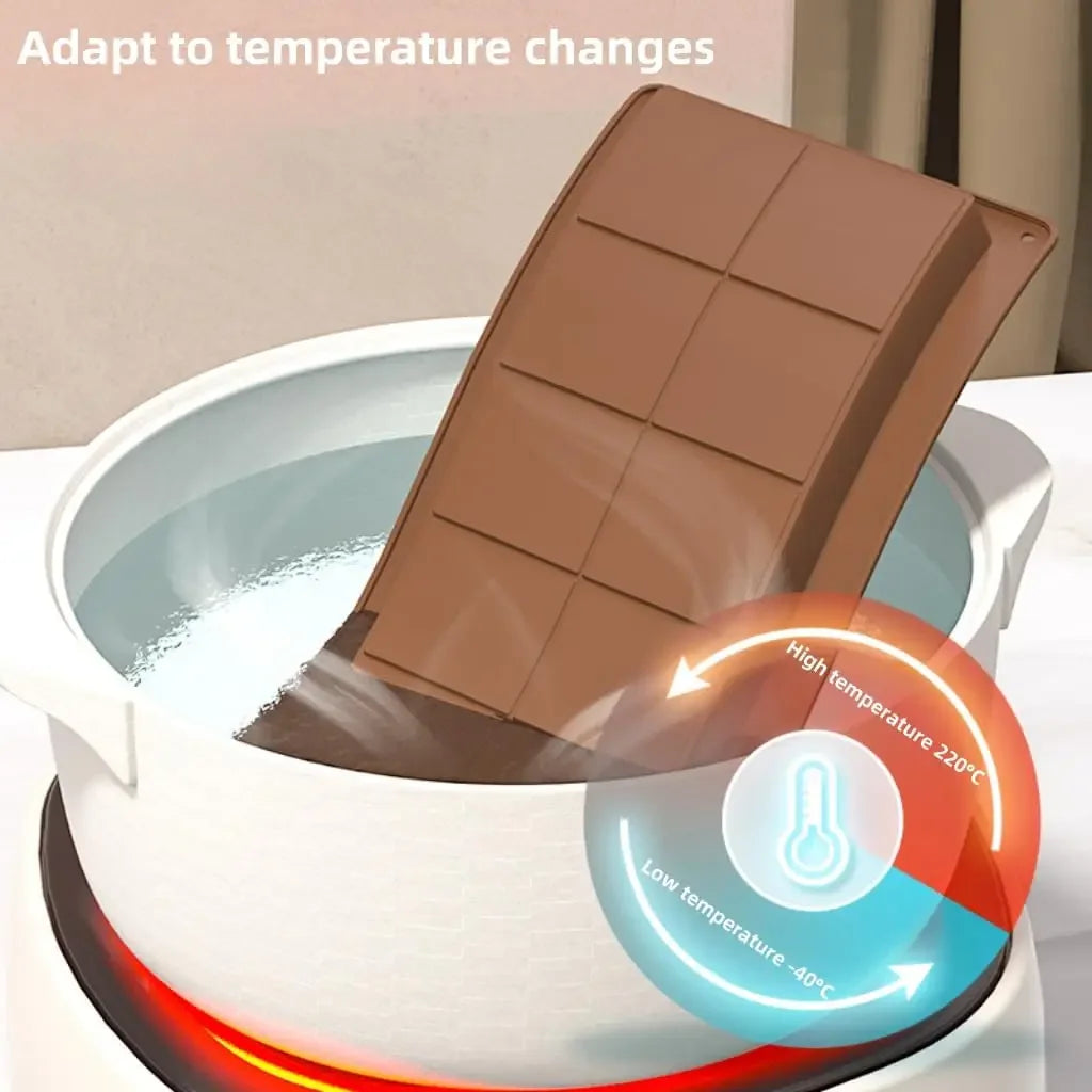 Food Grade Silicone Chocolate Bar Mold – Non-Stick Deep Cavity Chocolate Bar Mold Qme