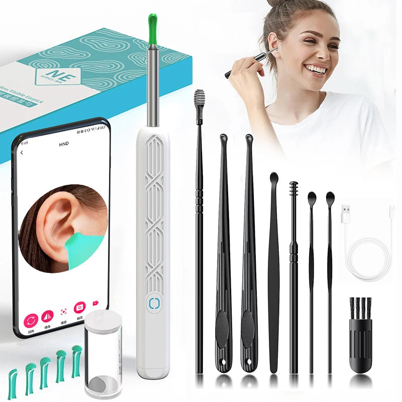 Wireless Ear Wax Removal Camera 1080P HD – iOS & Android Ear Wax Removal Camera Qst