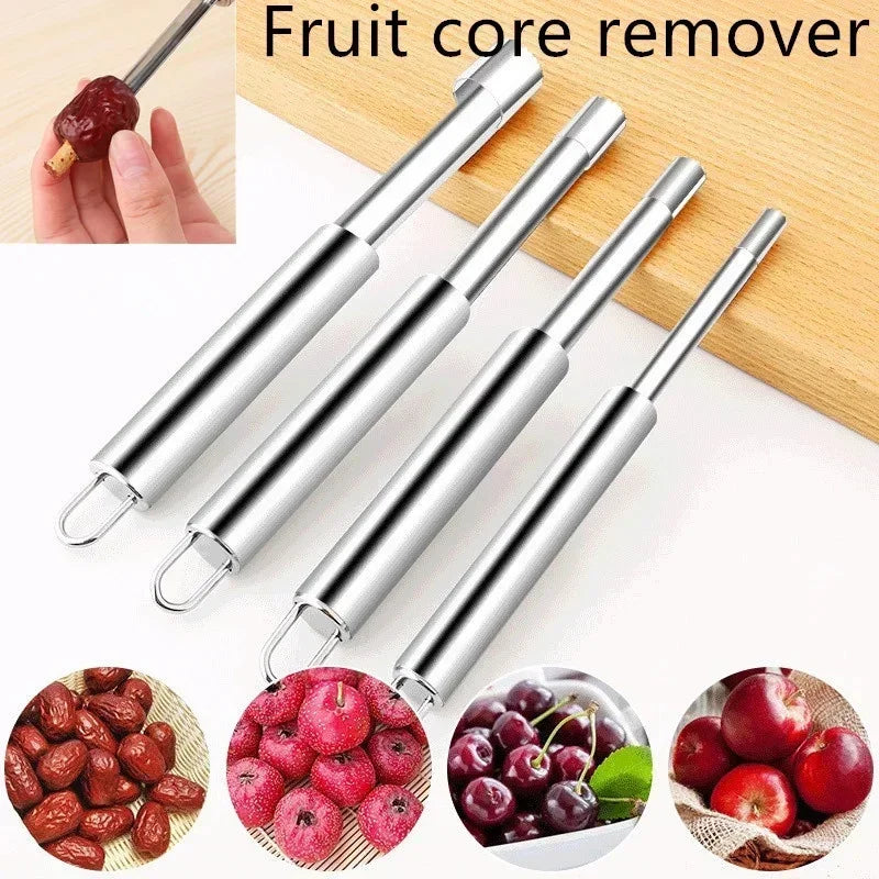 Stainless Steel Apple & Pear Corer – Fruit Seed Remover Fruit Corer Tool Qme