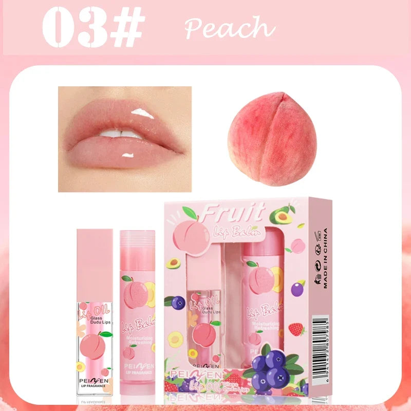 Fruit Lip Oil – Nourishing Moisturizing Tinted Lip Gloss Tinted Lip Oil Qme Peach