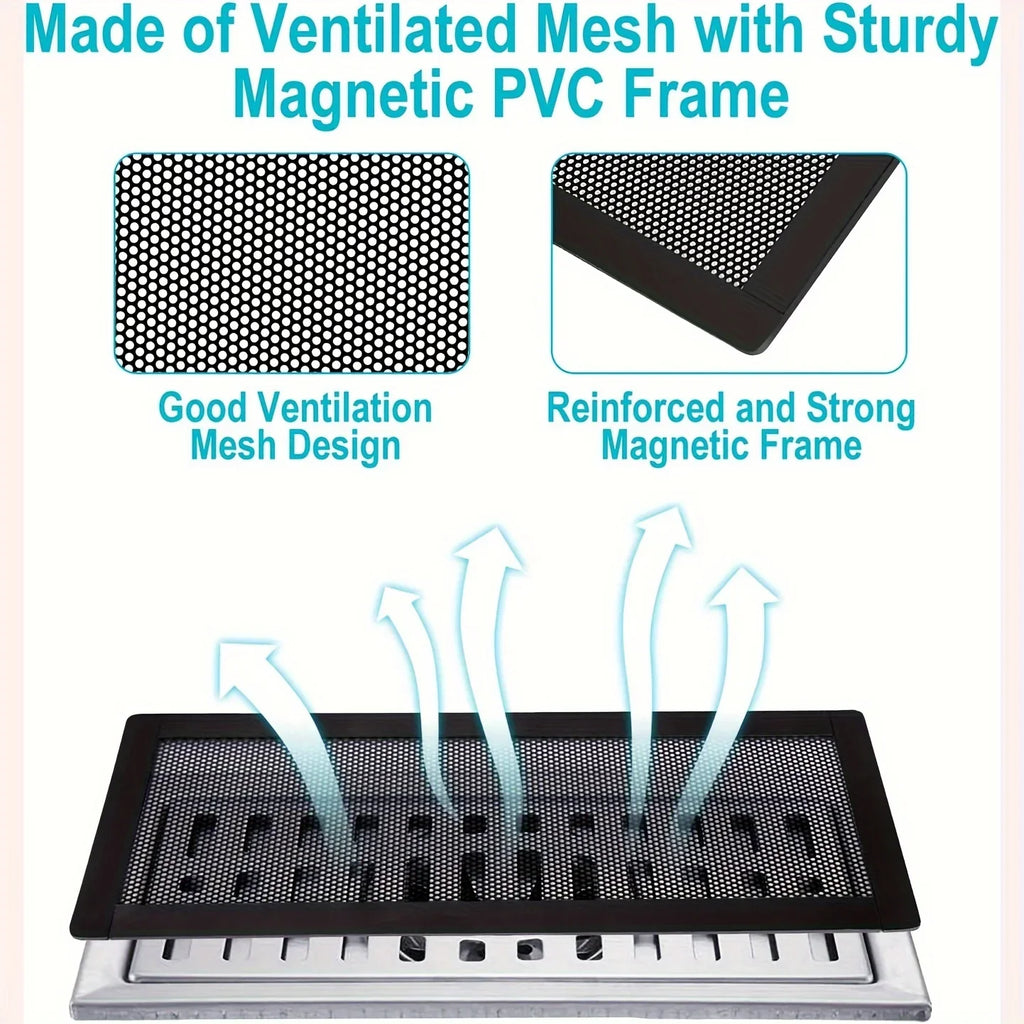 4-Pack Magnetic Vent Covers 4x10 – PVC Mesh Dust & Pest Guard Magnetic Vent Cover Qme