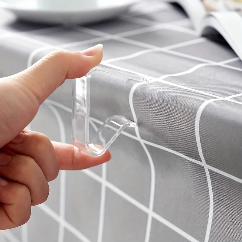 Clear Plastic Tablecloth Clips – Transparent Hold-Down Fixtures Tablecloth Clips Qme