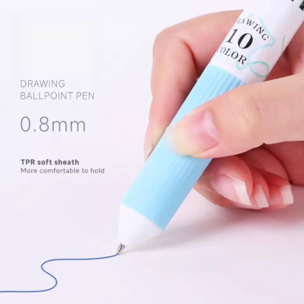 10-in-1 Multicolor Ballpoint Pen | 28–60 Colors Fine Point Multicolor Ballpoint Pen Qme
