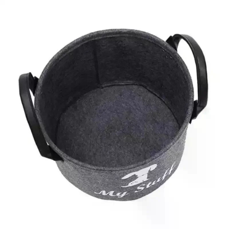 Felt Pet Toy Storage Basket – Dog Toy Box Organizer Pet Toy Organizer Qme