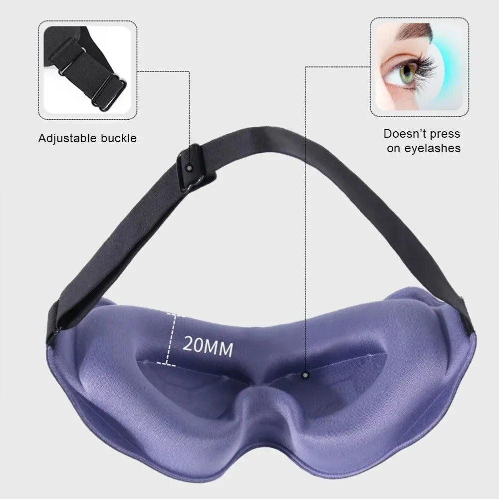 3D Sleep Mask – Memory Foam Eye Mask for Travel & Rest Sleep Eye Mask Qme