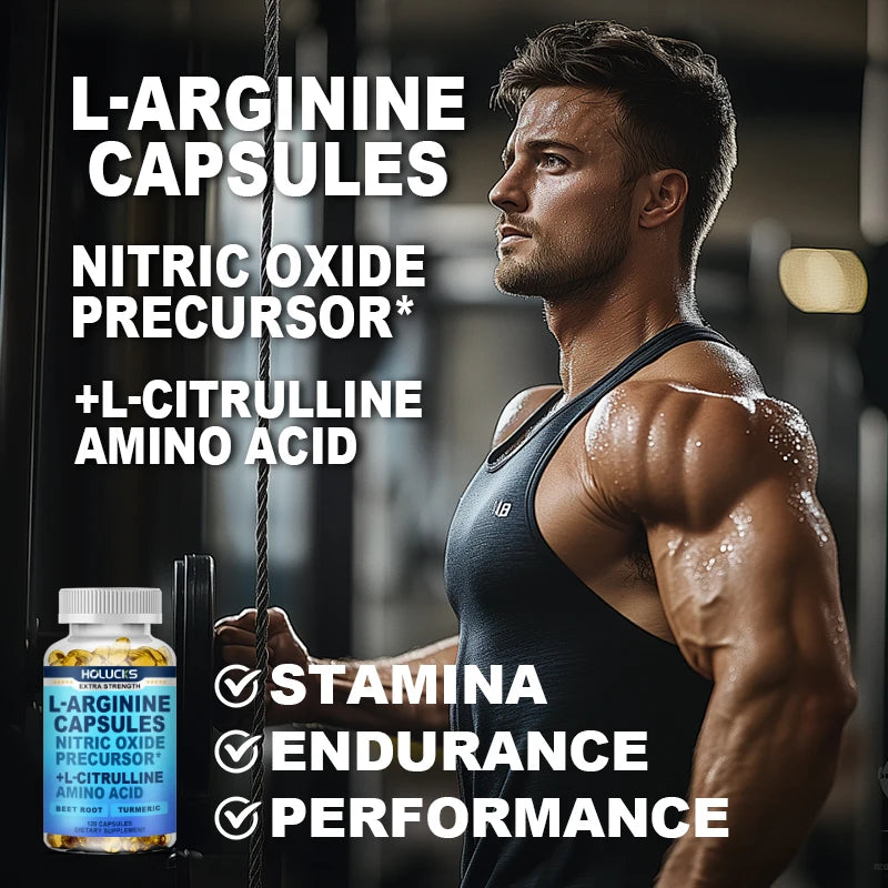 HOLUCKS L-Arginine & Beet Root Amino Acid Supplement – Extra Strength Amino Acid Supplement Qst