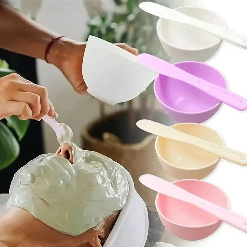 Silicone Face Mask Mixing Bowl & Brush Applicator Set Skincare Applicator Set Qme