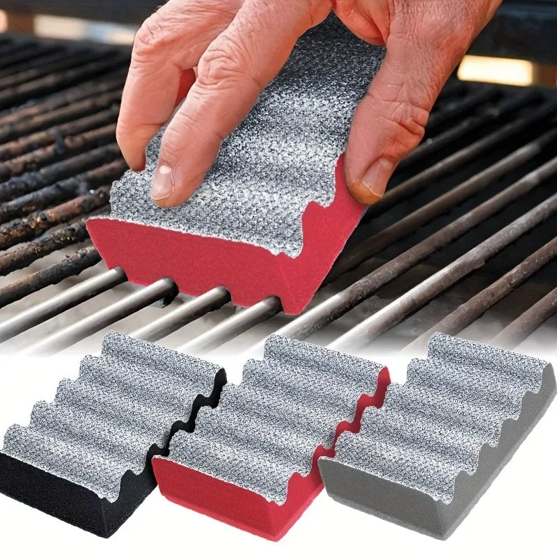 Dual-Sided Scrub Pad – Coarse & Non-Scratch for Grill & Sink Dual-Sided Scrub Pad Qme