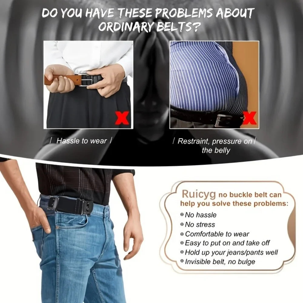 Elastic Hidden Belt Adjustable Waist Strap for Pants – 2 Pack Elastic Waist Belt Qme