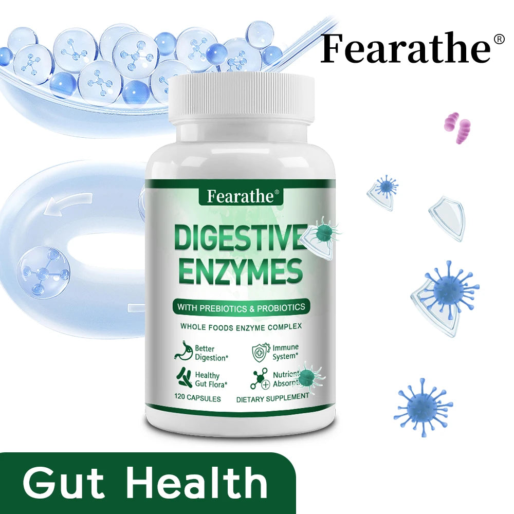 Prebiotics Probiotics & Digestive Enzymes Capsules | Gut Health Probiotic Supplement Qst