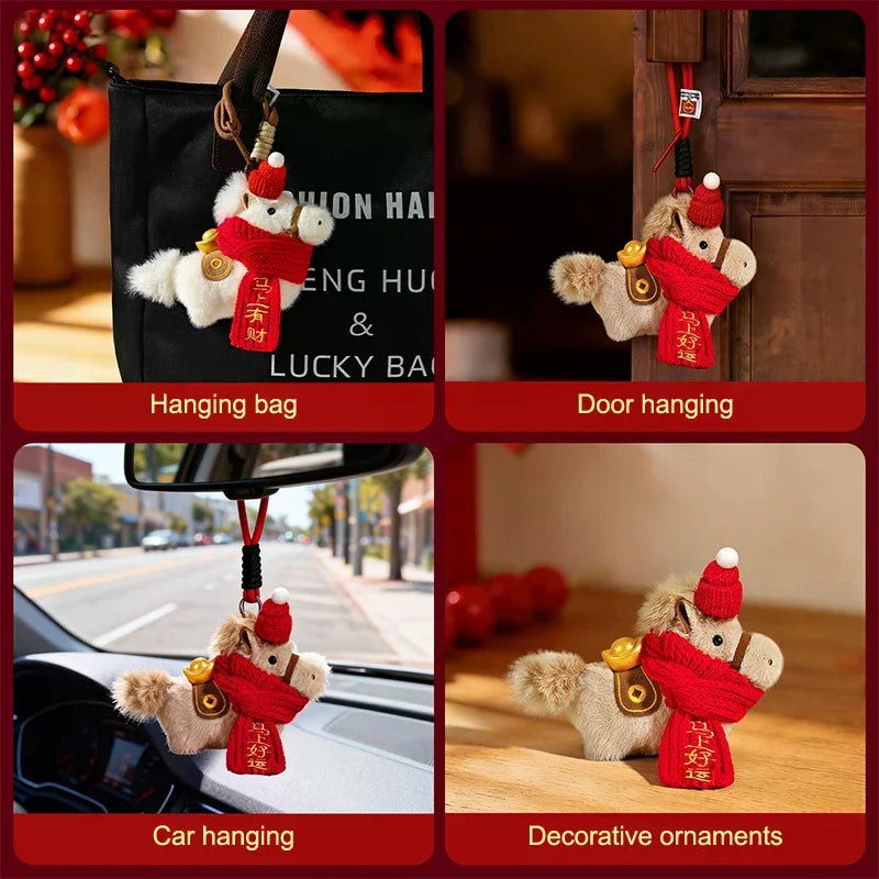 Chinese Lion Dance Keychain Pendant Doll | New Year Gift Novelty Keychain Qme