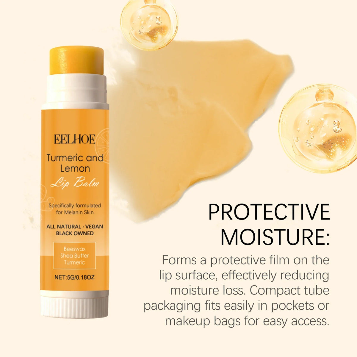Turmeric Lemon Lip Balm – Brightening & Moisturizing | Qme Lip Balm Qme