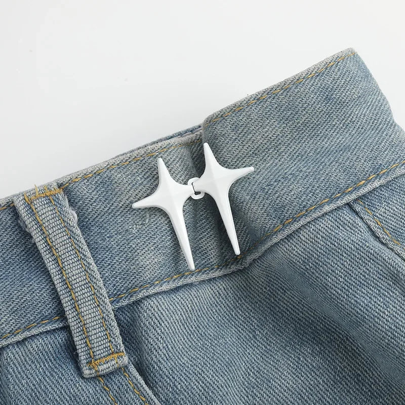 Star No-Sew Waist Button Adjuster – Metal Buckle Pair Waist Button Adjuster Qst E