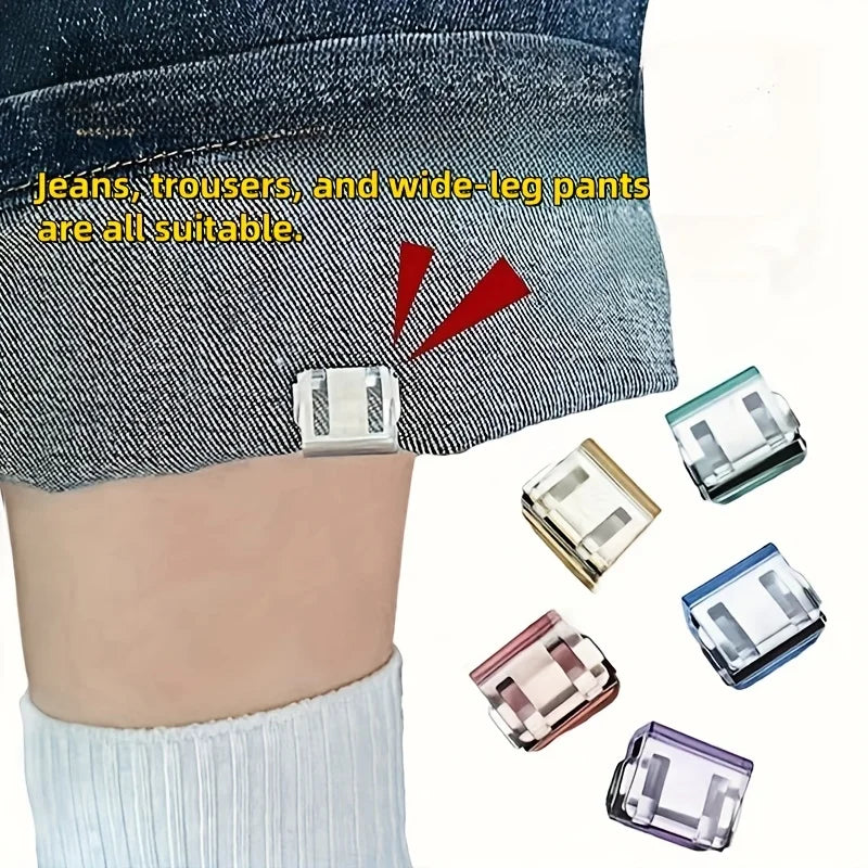 Invisible Pants Leg Shortening Clips – Non-Slip Hem Clips Pants Hem Clips Qme
