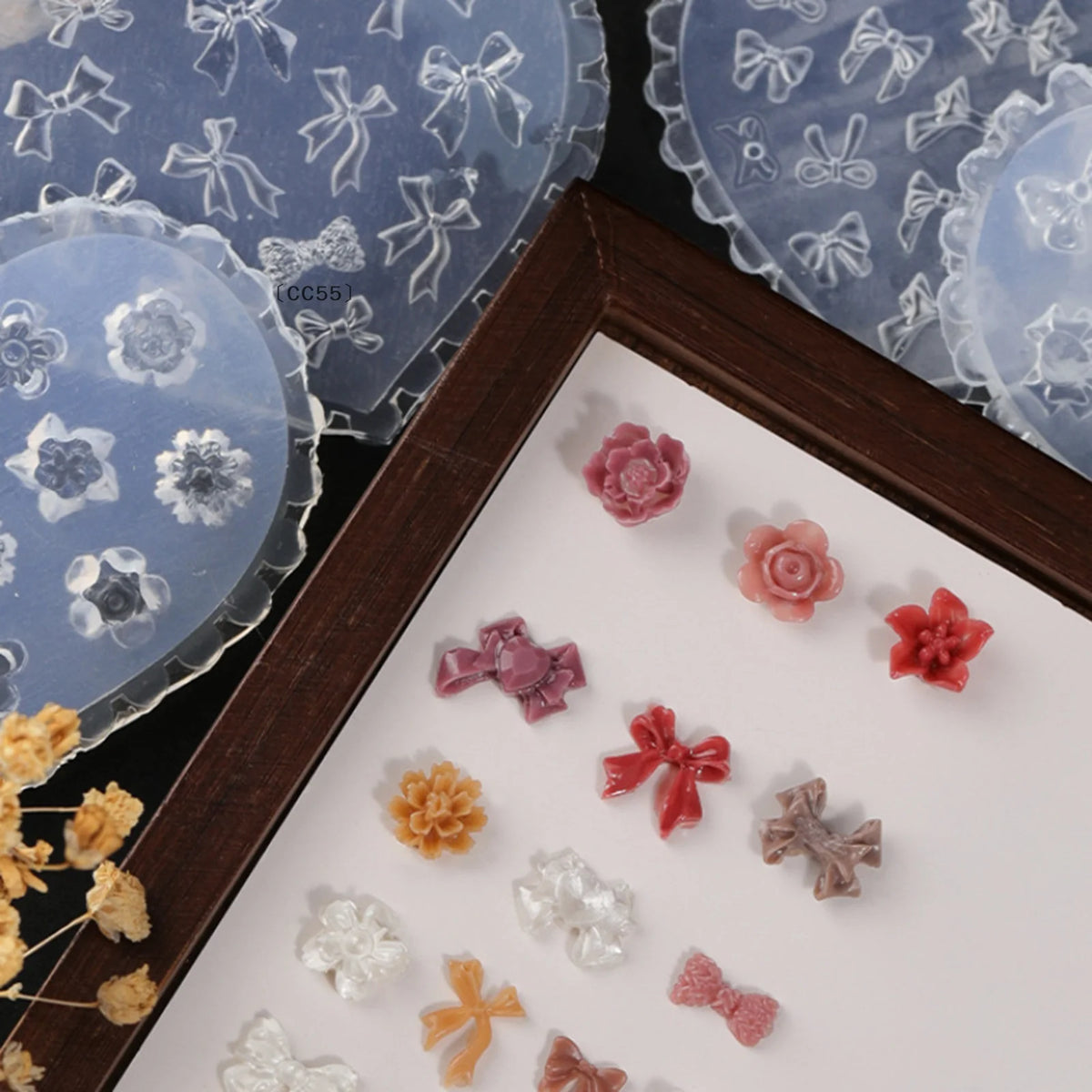 Heart Rose Butterfly Silicone Nail Art Stamping Mold – DIY Design Nail Art Mold Qst