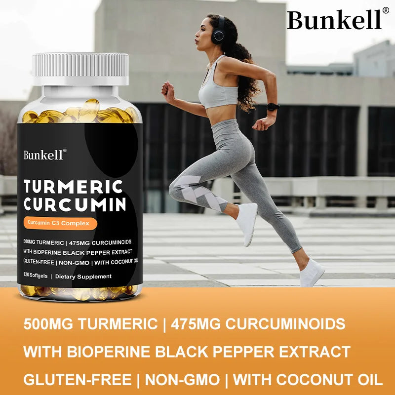 Turmeric Curcumin Capsules with BioPerine | Dietary Supplement Herbal Supplement Qst
