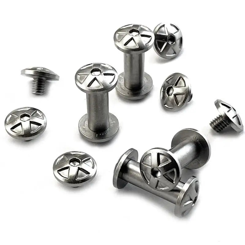 Swayboo Knife Handle Rivet Screws Hex Umbrella 5MM 6MM Steel Knife Handle Screws Qst Silver 6MM-10-10PCS