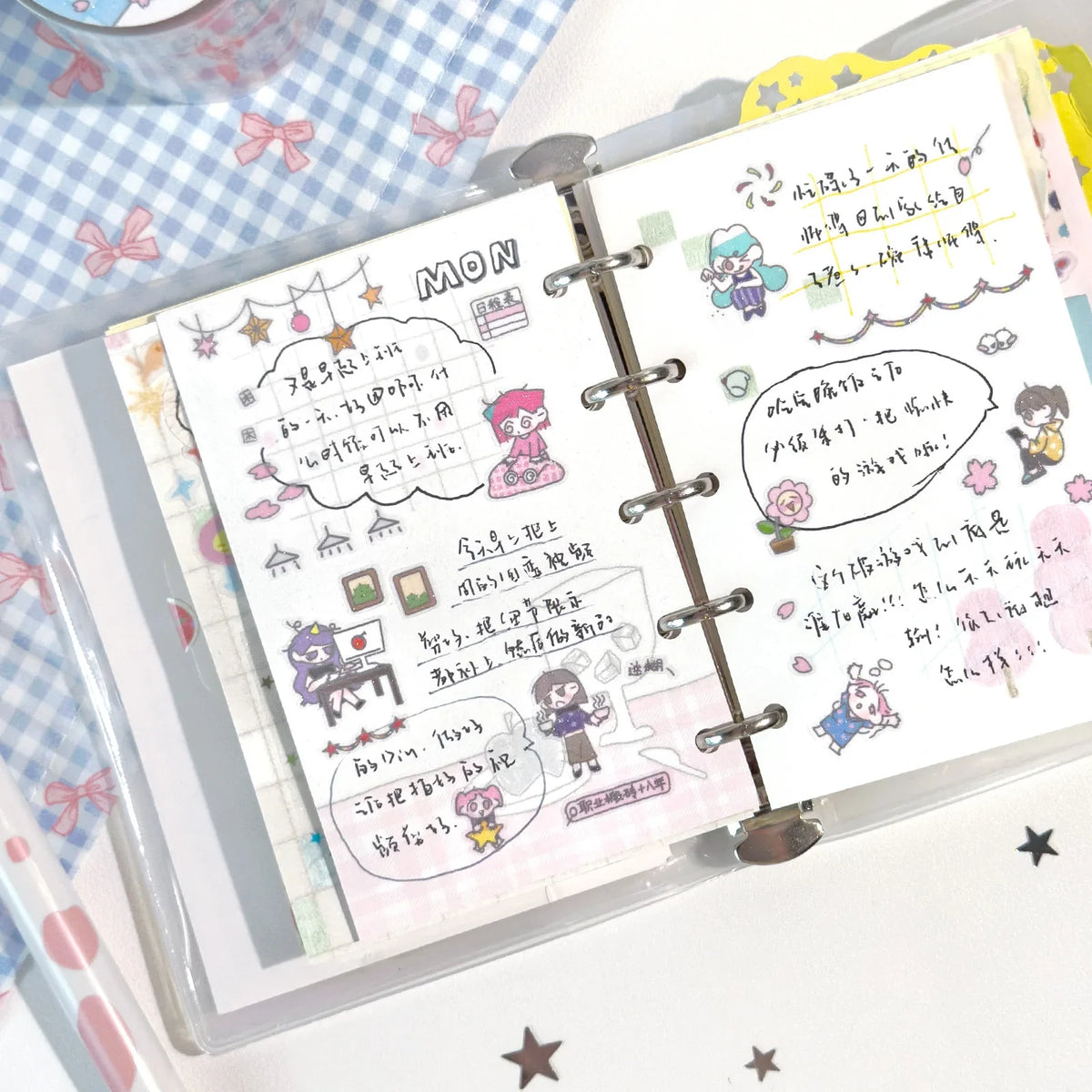 Y2K Cute Washi Tape – Wide Decorative Journal & Craft Tape Decorative Washi Tape Qme