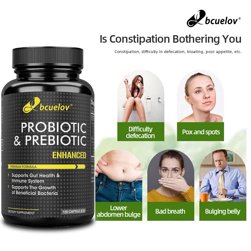 Bcuelov Probiotic & Prebiotic Supplement – Gut & Immune Support Probiotic Supplement Qst