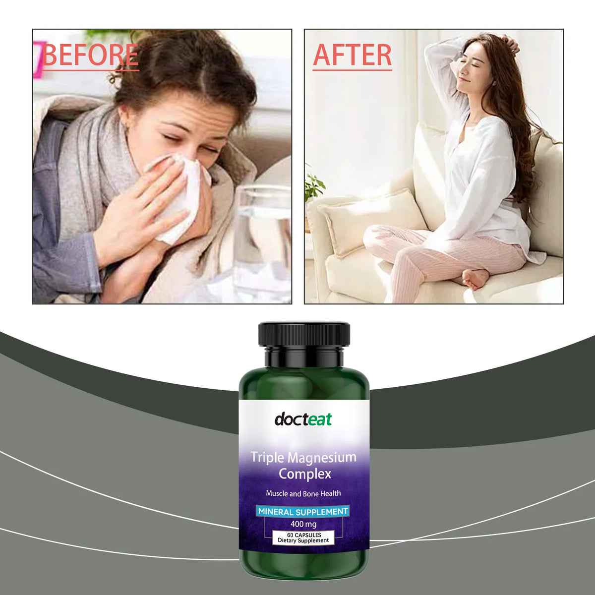 Docteat Magnesium Complex Capsules – Daily Supplement Magnesium Supplement Qst