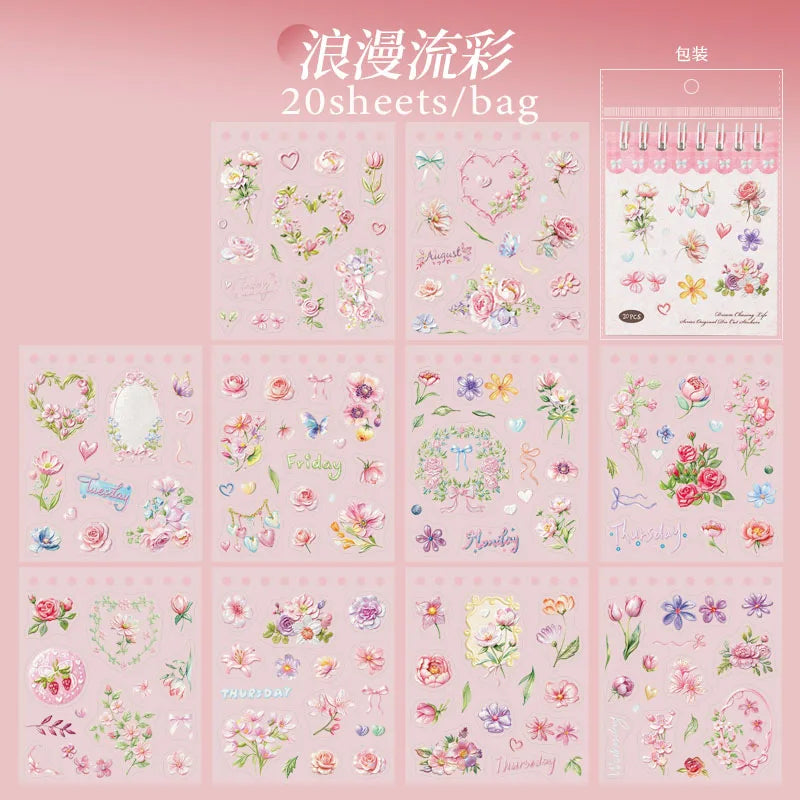 Wreath Rose Stickers for Journaling, Card Making & Decor Decorative Stickers Qme A