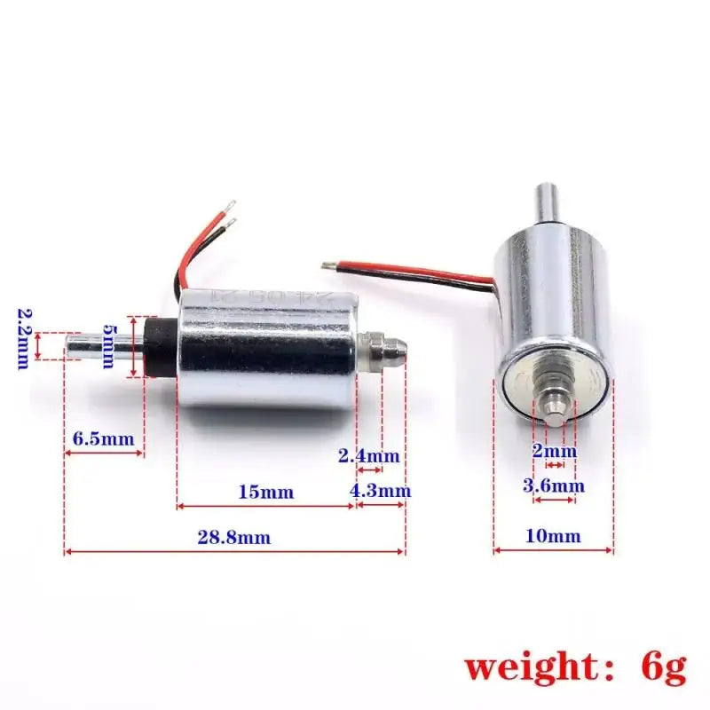 Mini Round Cylinder Solenoid Electromagnet DC 7.4V 9V 12V Linear Solenoid Electromagnet Qme 1pc