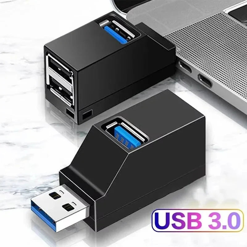 USB 3.0 4-Port Portable Hub Splitter for Laptop & PC | Qme USB Hub Splitter Qme