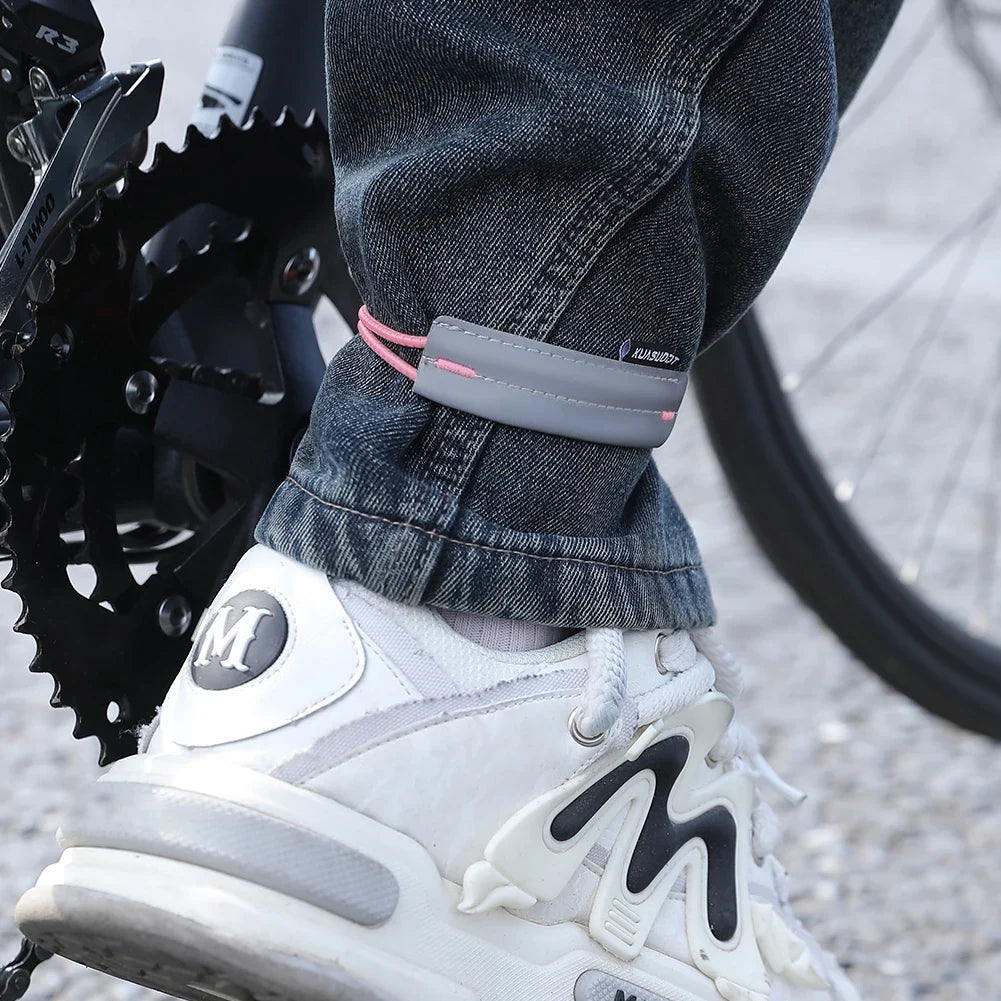 Reflective Cycling Cuff Band – High-Visibility Bike Pants Strap Cycling Cuff Band Qme
