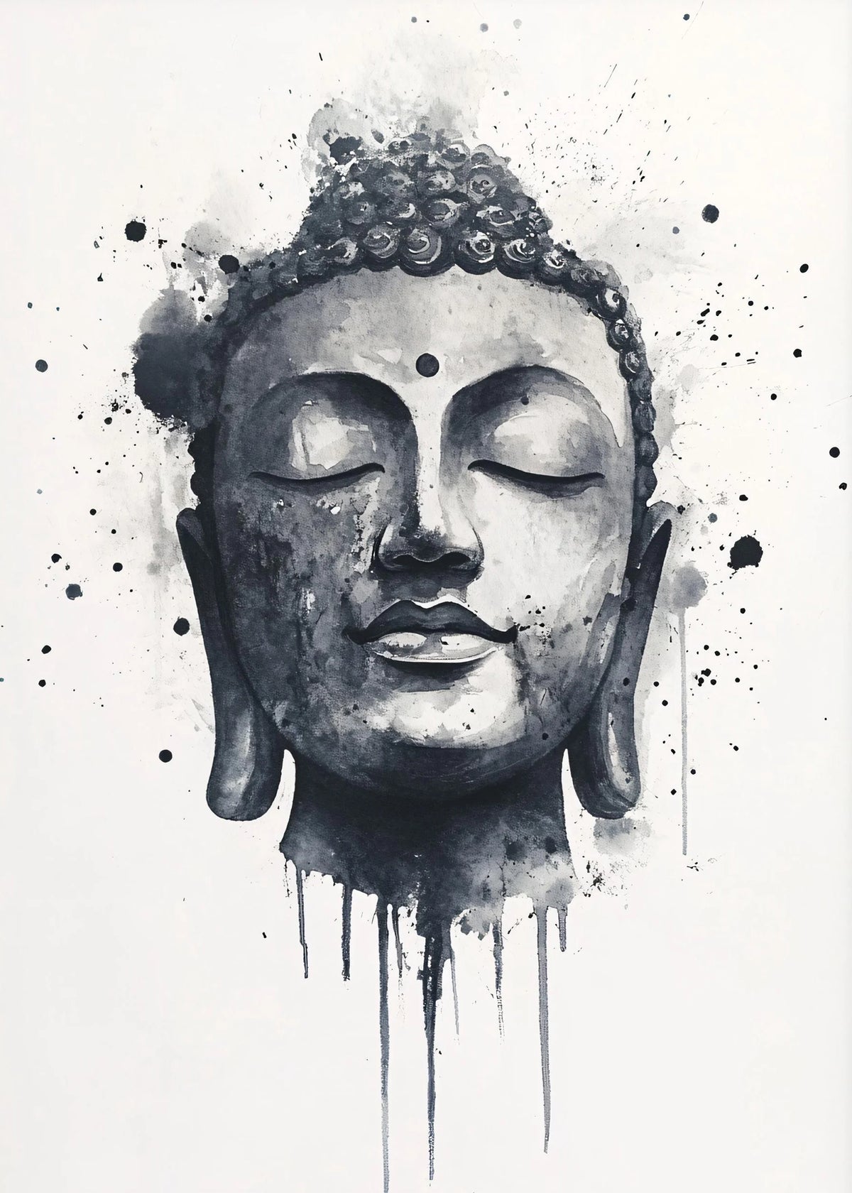 Zen Enso Buddha Lotus Canvas Print – Minimalist Wall Art Canvas Wall Art Qst